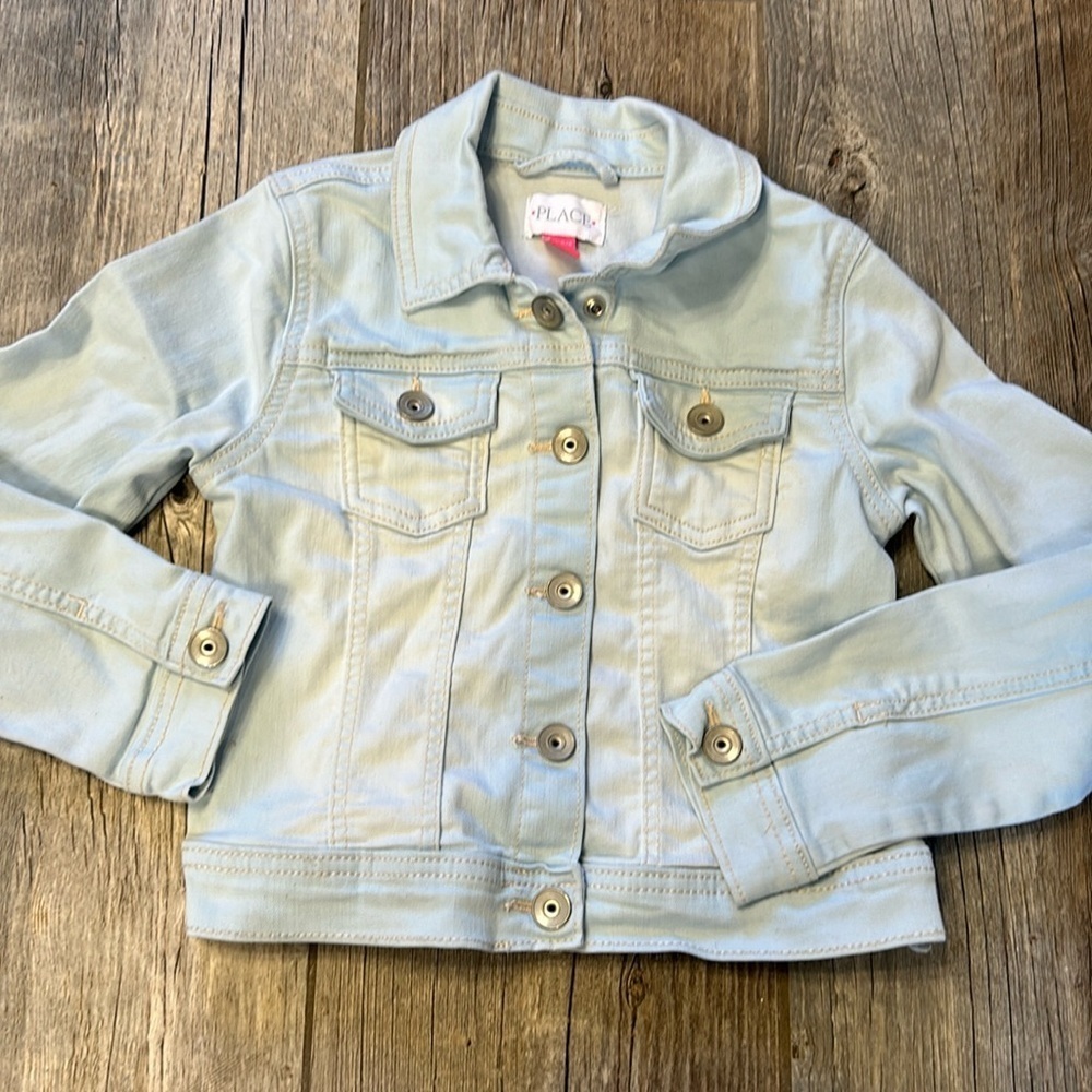 Children’s Place girls jean jacket light wash small 5 6